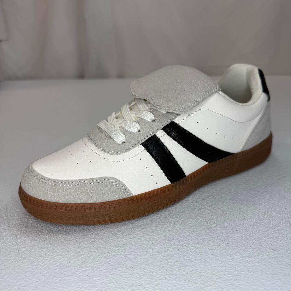 Rihero Women’s Fashion Sneakers – White Gray Black – Size 7